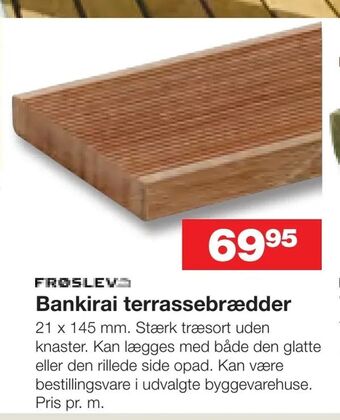 Bauhaus Bankirai terrassebrædder tilbud