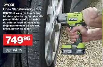 Bauhaus One+ Slagskruenøgle 18V tilbud