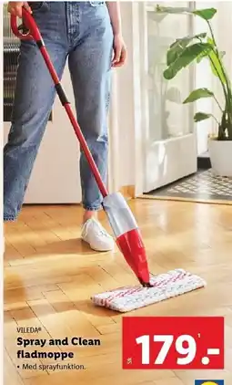 Lidl VILEDA Spray and Clean fladmoppe tilbud