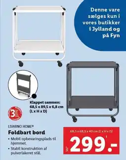 Lidl LIVARNO HOME Foldbart bord tilbud