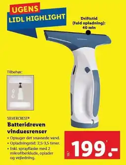 Lidl SILVERCREST Batteridreven vinduesrenser tilbud