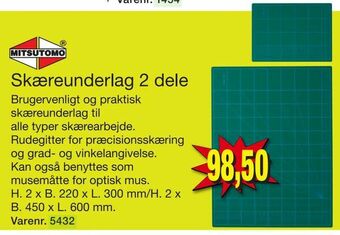 Skæreunderlag 2 dele