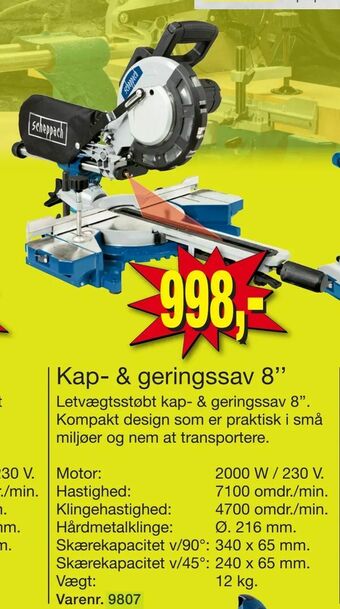 Harald Nyborg Kap- & geringssav 8'' tilbud