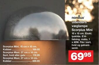 Udendørs væglampe Scorpius Mini
