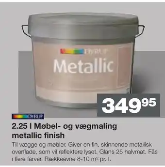 Bauhaus 2,25 l Møbel- og vægmaling metallic finish tilbud