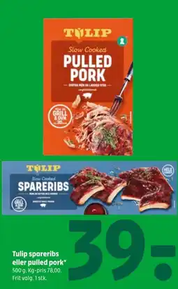 Coop 365 Tulip spareribs eller pulled pork tilbud
