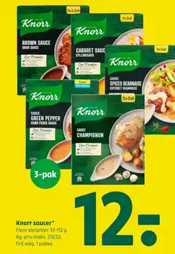 Coop 365 Knorr saucer. tilbud