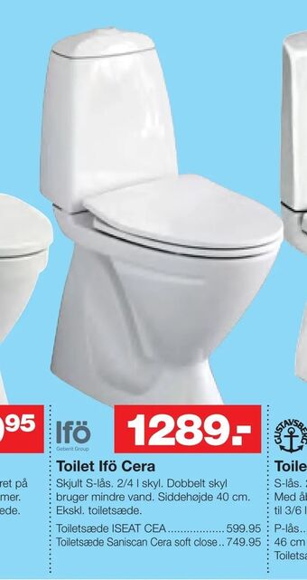 Bauhaus Toilet Ifö Cera tilbud