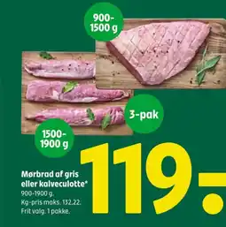 Coop 365 Mørbrad af gris eller kalveculotte* tilbud