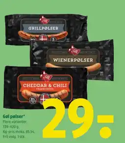 Coop 365 Gøl pølser tilbud