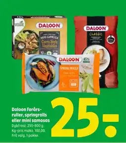 Coop 365 Daloon forårs- ruller, springrolls eller mini samosas tilbud