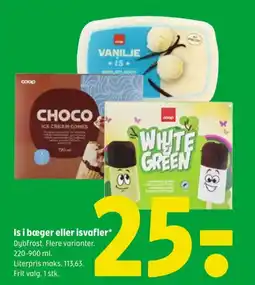 Coop 365 Is i bæger eller isvafler tilbud