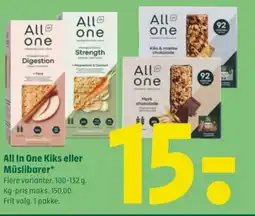 All In One Kiks eller Müslibarer*