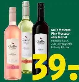 Coop 365 Gallo Moscato, Pink Moscato eller Merlot tilbud