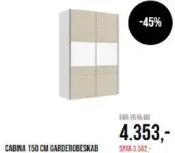 Ilva CABINA 150 CM GARDEROBESKAB tilbud