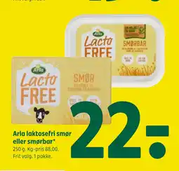 Coop 365 Arla laktosefri smør eller smørbar tilbud
