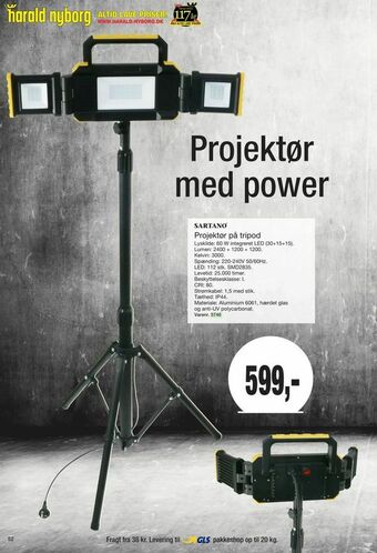 Harald Nyborg Projektør på tripod tilbud