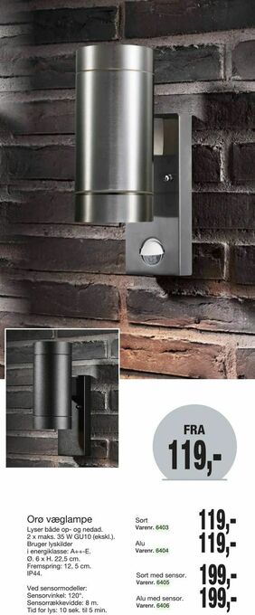 Harald Nyborg Orø væglampe tilbud