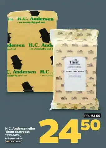 Netto H.C. Andersen eller Them skæreost tilbud