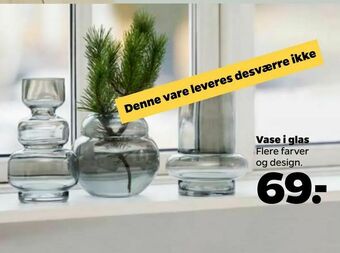Netto Vase i glas tilbud