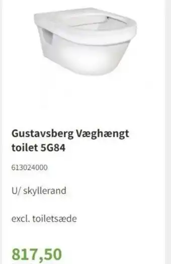 Gustavsberg Væghængt Toilet