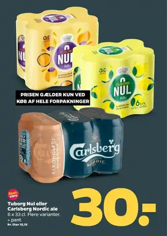 Netto Tuborg Nul eller Carlsberg Nordic ale tilbud