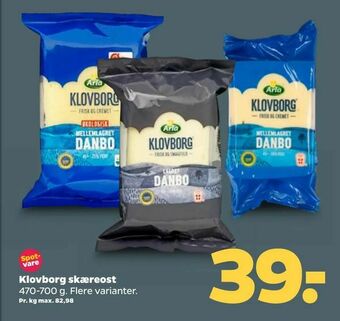 Netto Klovborg skæreost tilbud
