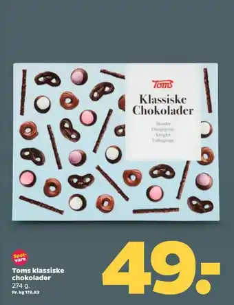 Netto Toms klassiske chokolader tilbud