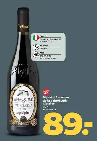 Netto Righetti Amarone della Valpolicella Classico tilbud