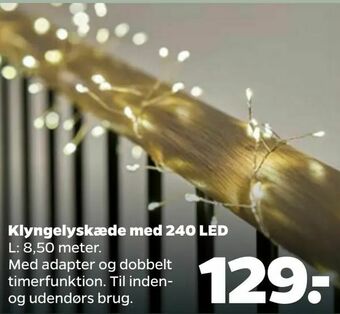 Netto Klyngelyskæde med 240 LED tilbud