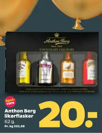 Netto Anthon Berg likørflasker tilbud