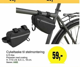 Harald Nyborg Cykeltaske til stelmontering tilbud