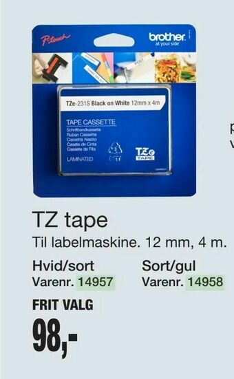 Harald Nyborg TZ tape tilbud