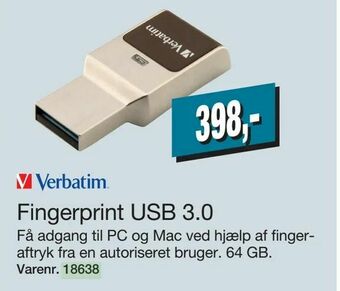Harald Nyborg Fingerprint USB 3,0 tilbud