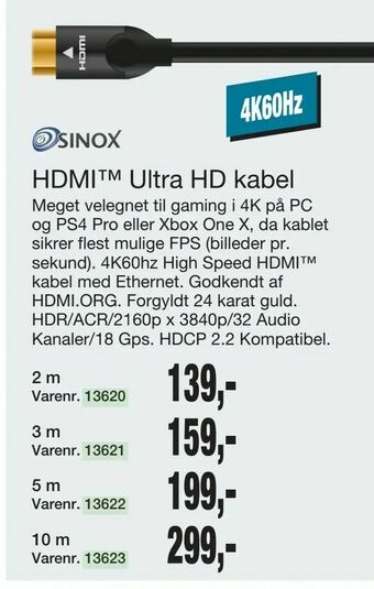 Harald Nyborg HDMI™ Ultra HD kabel tilbud