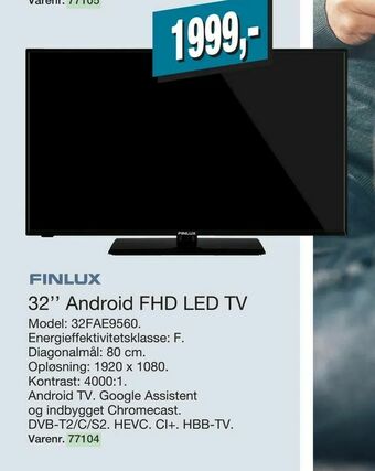 Harald Nyborg 32'' Android FHD LED TV tilbud