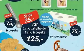 Hjem-IS Kit 1 stk Vaffelholder 1 stk Scoopske tilbud