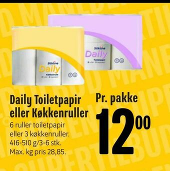 Min Købmand Daily Toiletpapir eller Køkkenruller tilbud