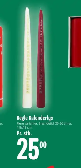 Min Købmand Kegle Kalenderlys tilbud