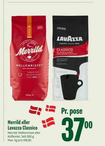 Min Købmand Merrild eller Lavazza Classico tilbud