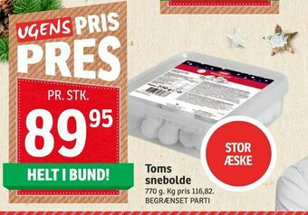 SPAR Toms snebolde tilbud