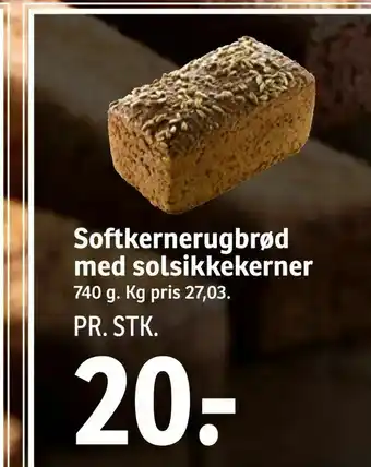 Softkernerugbrød med solsikkekerner