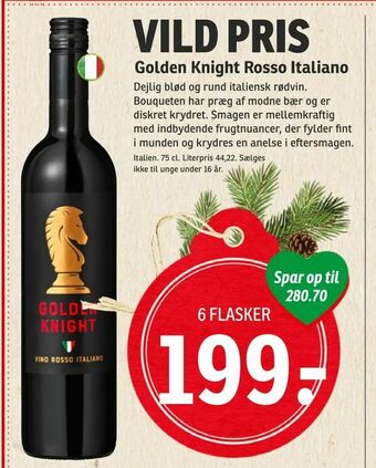 SPAR Golden Knight Rosso Italiano tilbud