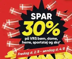 SPAR 30% på VRS børn, dame, herre, sportstøj og sko