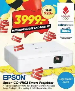 Bilka Epson CO-FH02 Smart Projektor tilbud