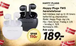 Bilka Happy Plugs TWS høretelefoner tilbud