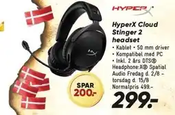 Bilka HyperX Cloud Stinger 2 headset tilbud