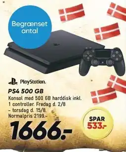 Bilka PS4 500 GB tilbud