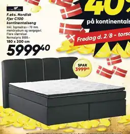 Bilka Nordisk Fjer C100 kontinentalseng tilbud