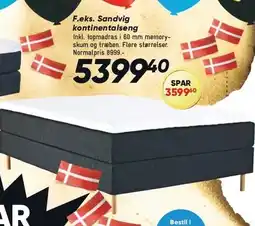 Bilka Sandvig kontinentalseng tilbud
